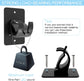 4-Pack No-Drill Self-Adhesive Curtain Rod Brackets for Smooth Walls, Universal Fit for Bathroom & Bedroom (Black)