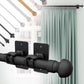 4-Pack No-Drill Self-Adhesive Curtain Rod Brackets for Smooth Walls, Universal Fit for Bathroom & Bedroom (Black)