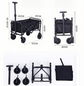 Foldable Camping Wagon: Retractable Handle, Lightweight Design for Outdoor Trips, Beach & Picnics