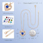 Forever Love Heart Birthstone Necklace: 925 Sterling Silver Personalized Jewelry for Mom, Wife, Friend with 12 Month Stone Options（blue diamond,December）
