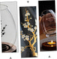 Chinese-Style Glass Candle Holder with Plum Blossom Design: 12×8cm, Windproof, Retro Zen Decor for Romantic Dinners & Home Ambiance