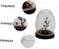 Chinese-Style Glass Candle Holder with Plum Blossom Design: 12×8cm, Windproof, Retro Zen Decor for Romantic Dinners & Home Ambiance