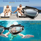 Gray Swim Goggles Set with Cap, Nose Clip, Earplugs & Case: Anti-Fog UV Protection for Men & Women