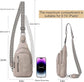 Grey Faux Leather Sling Bag: Unisex, Spacious, Reversible Crossbody for Aussies