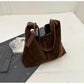 Leather Hobo Bags for Women Brown Purses Suede Purse Slouchy Tote Bag Suede Tote Bag Fall Winter Purses Handbag