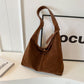 Leather Hobo Bags for Women Brown Purses Suede Purse Slouchy Tote Bag Suede Tote Bag Fall Winter Purses Handbag