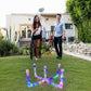 LED Ring Toss Game Set, Outdoor Indoor Yard Game for Adults & Kids with Light-Up Targets, Compact Carry for Parties & Family Fun