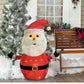 Lighted Christmas Santa Claus Decoration Lantern, 45 LED Collapsible Pop-Up Ornament with 8 Light Modes & Timer, Indoor Outdoor Holiday Décor