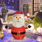 2-Pack Lighted Christmas Santa Claus Decoration Lantern, 45 LED Collapsible Pop-Up Ornament with 8 Light Modes & Timer, Indoor Outdoor Holiday Décor