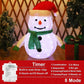 Lighted Christmas Snowman Decoration Lantern, 45 LED Collapsible Pop-Up Ornament with 8 Light Modes & Timer, Indoor Outdoor Holiday Décor