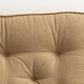 43×43×6cm Linen Cotton Thick Seat Cushion: Plush, Solid-Colour, for Office & Home Chairs, Aussie Comfort Essential（Bean Coffee）