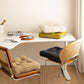 43×43×6cm Linen Cotton Thick Seat Cushion: Plush, Solid-Colour, for Office & Home Chairs, Aussie Comfort Essential（Bean Coffee）