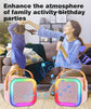Pink Mini Karaoke Machine with 2 Wireless Microphones: Portable Bluetooth Speaker for Kids & Adults, Ideal Gift for All Occasions