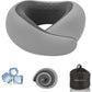 Travel Pillows for Airplanes,Memory Foam Neck Pillow for Traveling,Smooth & Cooling Fabric Plane Pillow for Long Flight,Ideal for Travels,Airplanes,Offices,Cars (Gray, Standard-Broad Fit)