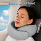 Travel Pillows for Airplanes,Memory Foam Neck Pillow for Traveling,Smooth & Cooling Fabric Plane Pillow for Long Flight,Ideal for Travels,Airplanes,Offices,Cars (Gray, Standard-Broad Fit)