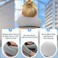 Travel Pillows for Airplanes,Memory Foam Neck Pillow for Traveling,Smooth & Cooling Fabric Plane Pillow for Long Flight,Ideal for Travels,Airplanes,Offices,Cars (Gray, Standard-Broad Fit)