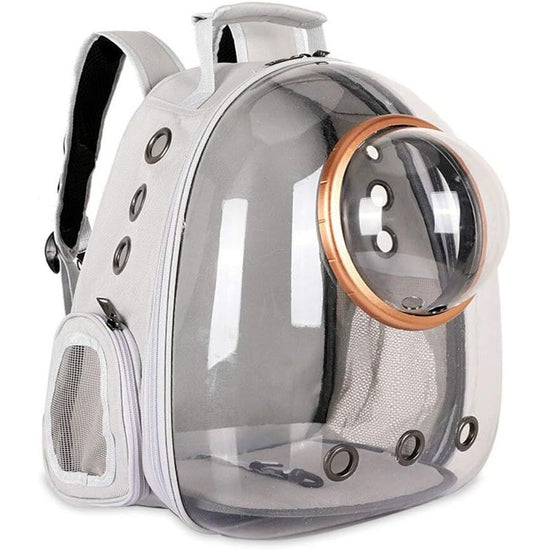 pet products Pet Space Capsule Backpack, Small Medium Cat Puppy Dog Carrier, Transparent Breathable Heat Proof, Pet Carrier for Travel Hiking Walking Camping, Grey