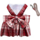 pet products Dog Dress Bowknot Harness Leash Set for Small Dogs Girl Cute Plaid Dog Dress Pearls Bow Tie Spring Summer Princess Clothes Birthday Holiday Doggie Outfits for Puppy Cats Girl Apparel