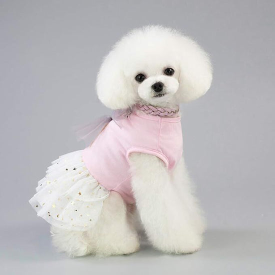 pet products Small Dog Dress Female Tiny Puppy Clothes Girl Tutu for Dogs Dresses Harness Birthday Apparel（Chest circumference27cm, back length16cm, neck circumference20cm）