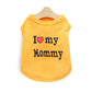 Pet products 4-Piece Pet Vest Set for Summer - Includes 4 Versatile Vests with I ❤️ my Mommy Message, Lightweight Breathable Fabric Perfect for Dogs and Cats in Warm Weather（S）