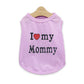 Pet products 4-Piece Pet Vest Set for Summer - Includes 4 Versatile Vests with I ❤️ my Mommy Message, Lightweight Breathable Fabric Perfect for Dogs and Cats in Warm Weather（XL）