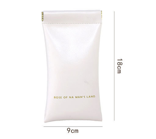 Christmas gift Premium Leather Eyeglass Case with Spring Closure - Multiple Color Options - Refined Craftsmanship（apricot）