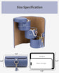 Purple Travel Jewelry Case: 3-Layer PU Cylinder Organizer for Necklaces, Earrings, Gifts for Travelers & Jewelry Lovers
