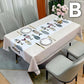 Waterproof Oilproof Washable Heat-Resistant PVC Tablecloth - 5 Patterns & Sizes for Home, Restaurant & Picnic Dining（E,220*138）