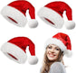 3Pack Christmas Santa Hats for Adults - Extra Thicken Velvet Santa Claus Hats for Women Men Fluffy Plush Xmas Hats Christmas Party Supplies New Year&