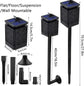4-Pack Solar Garden Stake Light with Floral Pattern: 12 LED Outdoor Decorative Light with Multiple Mounting Options