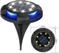 4-Pack Solar Ground Lights: 8-LED Outdoor Garden Pathway Lights with IP65 Waterproof for Lawn, Patio & Landscape