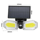 4-Pack Solar Motion Sensor Wall Lights: Double-Head Adjustable Cob LED Outdoor Lights for Garden, Patio & Pathway