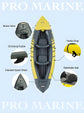Advanced Elements Inflatable Kayak: 1/2 Person Recreational Convertible (Yellow) – Tandem/Solo Paddling with Durable PVC Hull
