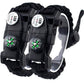 21 in 1 Survival Bracelet, Paracord Emergency Outdoor Sports Wristband Kit Waterproof Compass, SOS LED Light, Thermometer, Rescue Whistle, Fire Starter. Multi 21 Tools (Black 2 Pc)