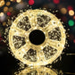 300 LED Warm White Fairy String Lights, 9m Green Wire, Battery-Operated, IP44 Waterproof with Timer for Christmas Decor (Batteries Not Included)