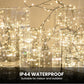 900 LED Warm White USB Fairy String Lights with Remote, 30m Green Wire, IP44 Waterproof 8-Mode Timer for Christmas Bedroom Wreath Decor