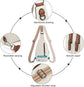 White Faux Leather Sling Bag: Unisex, Spacious, Reversible Crossbody for Aussies, Large Compartment