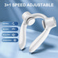 White Portable Neck Fan: Hands-Free Wearable Air Conditioner with 4000mAh Battery for Australian Travel & Daily Use
