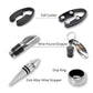 Wine Accessories Gift Set (Black), 5-Piece Bottle Corkscrew Opener Kit with Novelty Bottle-Shaped Case, Valentine&