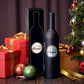 Wine Accessories Gift Set (Black), 5-Piece Bottle Corkscrew Opener Kit with Novelty Bottle-Shaped Case, Valentine&