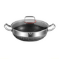 30cm Stainless Steel Non-Stick Frying Pan with Glass Lid Silver