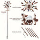 Solar Powered Metal Wind Spinner with LED Lights
