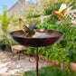 Vintage Metal Bird Bath with Pedestal Stand