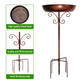 Vintage Metal Bird Bath with Pedestal Stand