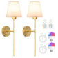 Battery Wall Sconces Set of 2 with Remote