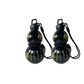 2pcs 800ml Gourd Water Bottle Black