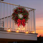 Artificial Christmas Wreath with Red Bow (2pcs)