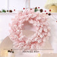 Pink Snowy Pine Christmas Wreath