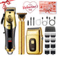 Golden Hair Clipper Razor Trimmer Set for Men