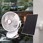 Solar Battery Camping Fan with Light Rechargeable